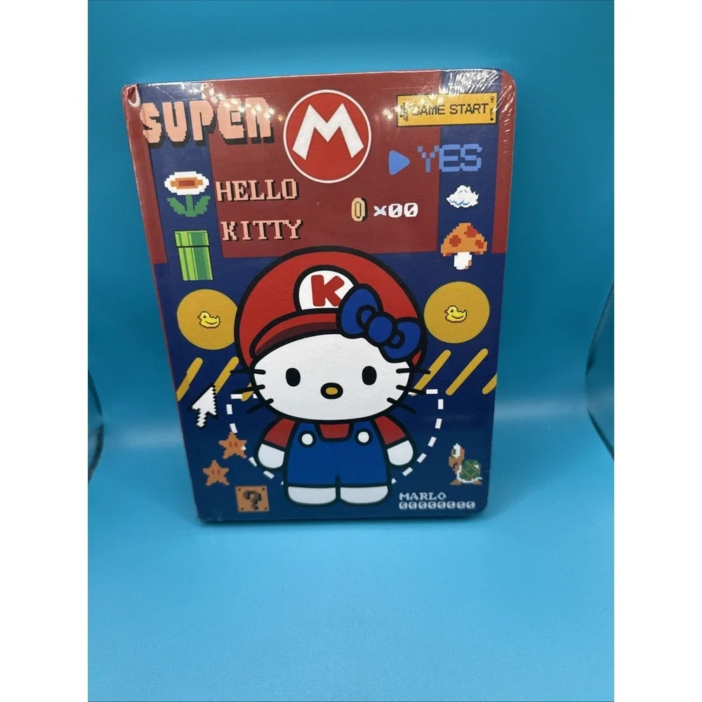 hello kitty dressed as super mario notebook new sealed